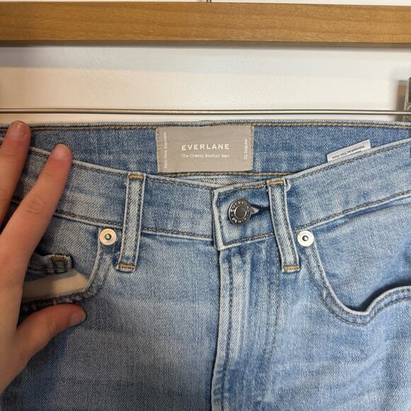 Everlane The Cheeky Bootcut Jean Light Wash Denim High Rise Size 23 - Picture 3 of 6